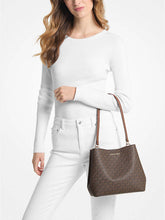 Load image into Gallery viewer, Michael Kors PRATT Shoulder LOGO Bag BROWN
