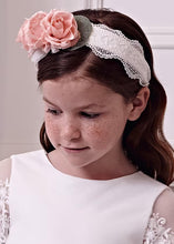 Load image into Gallery viewer, Abel &amp; Lula Girl Ivory Tulle Embroidered Flower Headband (5415)
