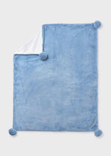 Load image into Gallery viewer, Mayoral Baby Blue Pom Pom Blanket (9955)
