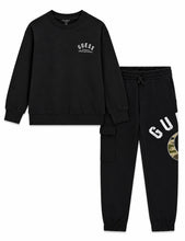 Load image into Gallery viewer, Guess Boys Black Tracksuit
