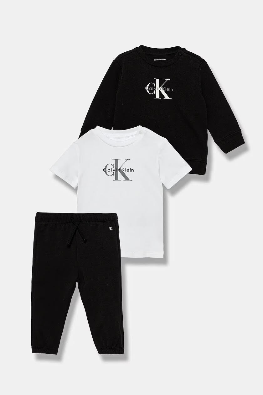 Calvin klein Baby Unisex Black 3pcs Set