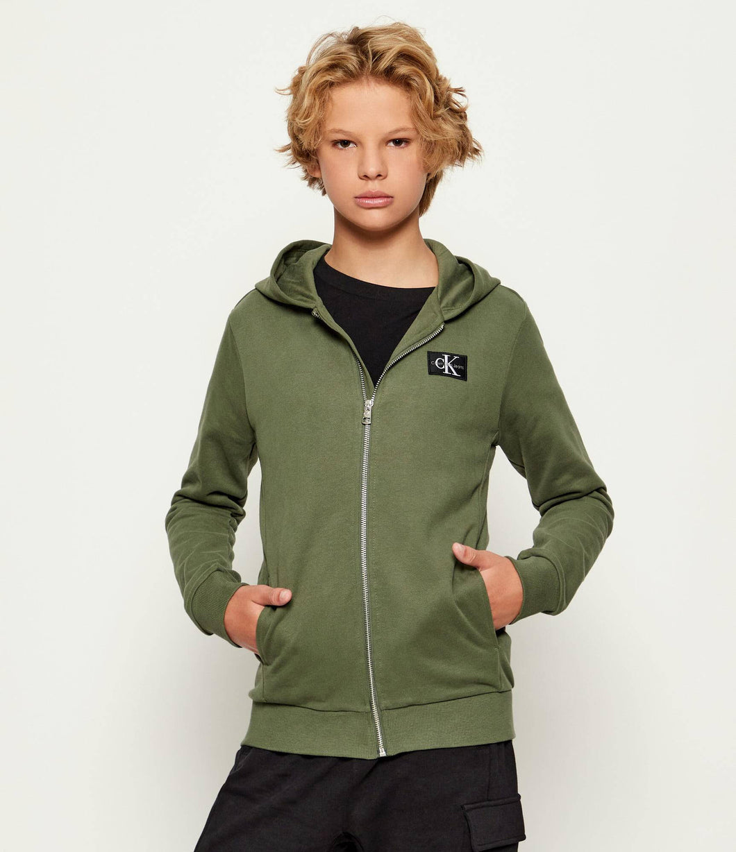 Calvin Klein Boys Khaki Zip Jacket