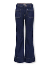 Load image into Gallery viewer, Only Girls Dark Blue Flared Denim (9924)
