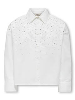 ONLY Girls White Oversized Shirt With Strass (4852)