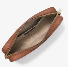Load image into Gallery viewer, Michael Kors Large Logo Brown Leather Crossbody Bag
