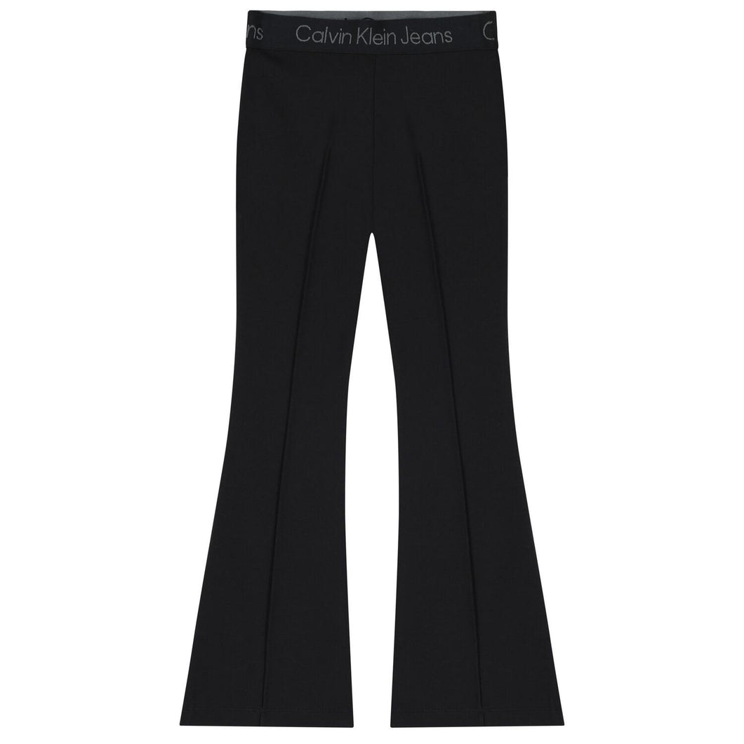 Calvin Klein Girls Black Flare Trouser
