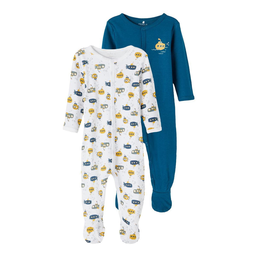 Name It Baby Boy 2-Pack Suit With Feet (2808)