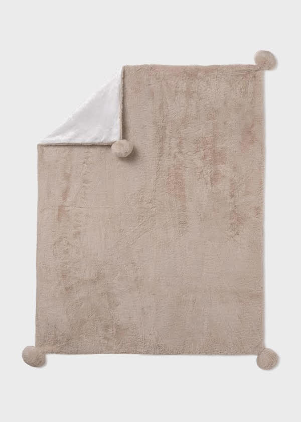 Mayoral Baby Beige Pom Pom Blanket (9955) (55)