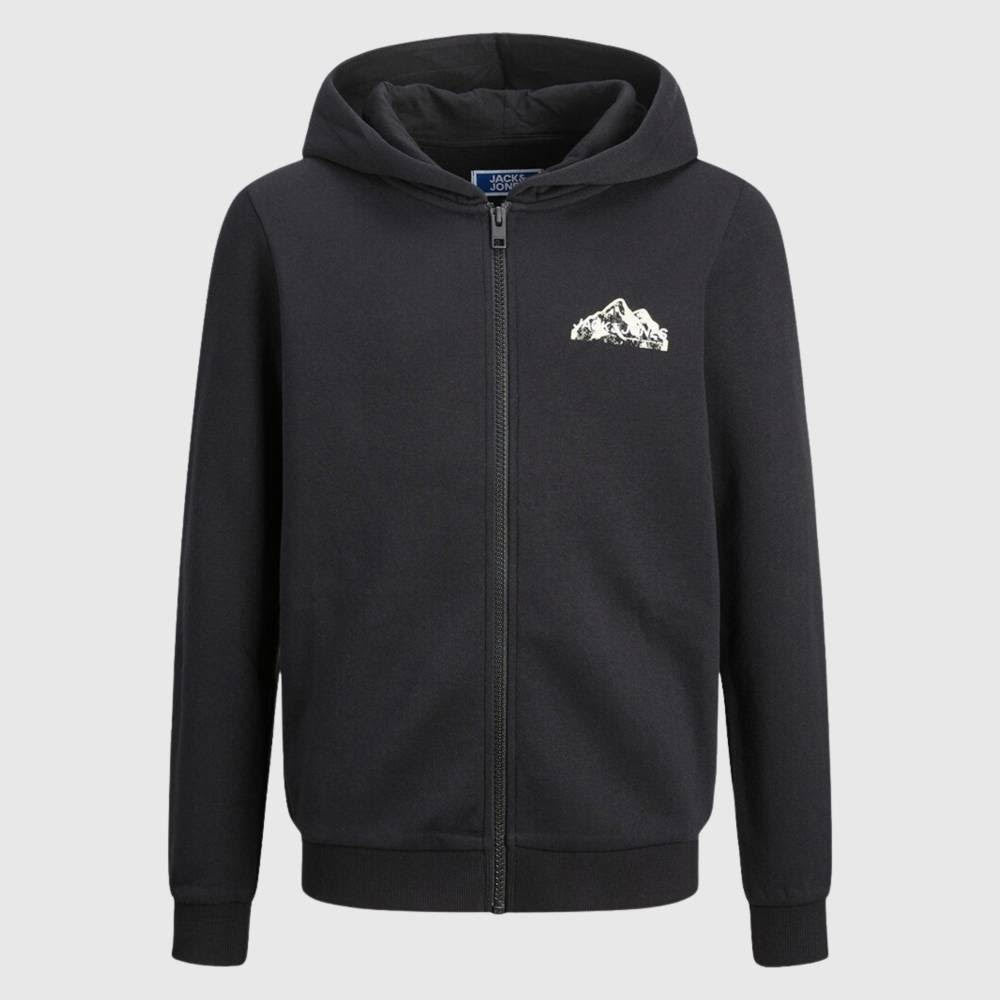 Jack & Jones Boys Black Zip Hoodie (3377)