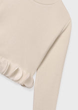 Load image into Gallery viewer, Mayoral Girls Ecrou Ruffle Hemmed T-shirt (7030) (31)
