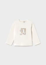Load image into Gallery viewer, Mayoral Basic Off White Screen-Printed Baby Girl T-shirt
