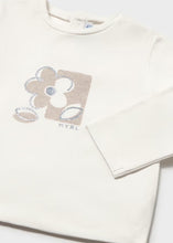 Load image into Gallery viewer, Mayoral Basic Off White Screen-Printed Baby Girl T-shirt
