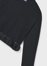 Load image into Gallery viewer, Mayoral Girls Black Ruffle Hemmed T-shirt (7030) (32)
