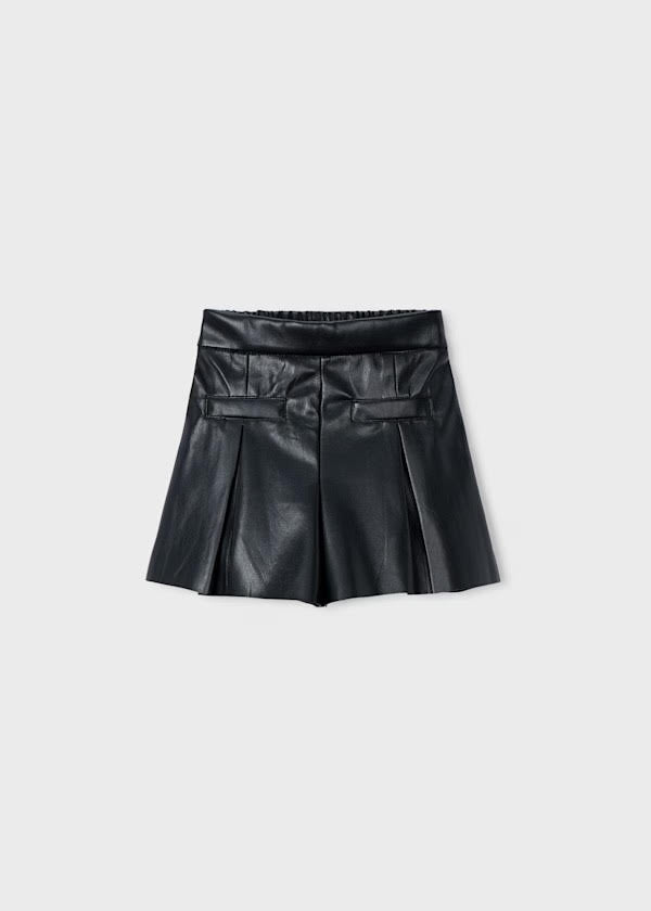 Mayoral Girls Black Leatherette Shorts (4223) (82)