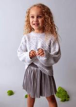 Load image into Gallery viewer, Mayoral Girls Silver Pleated Skirt (4903) (36)

