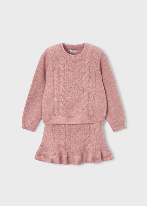 Mayoral Girls Knitted Skirt And Jumper Set (4934) (70)