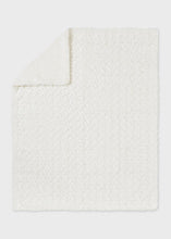 Load image into Gallery viewer, Off White Faux Fur Blanket With Rosette Pattern (19033) (79)
