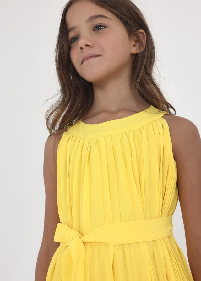 Mayoral Girls Yellow Dress 6915 27 Mini Me Boutique Cyprus